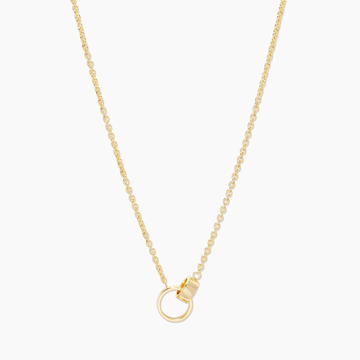 Rose Interlocking Necklace in Gold