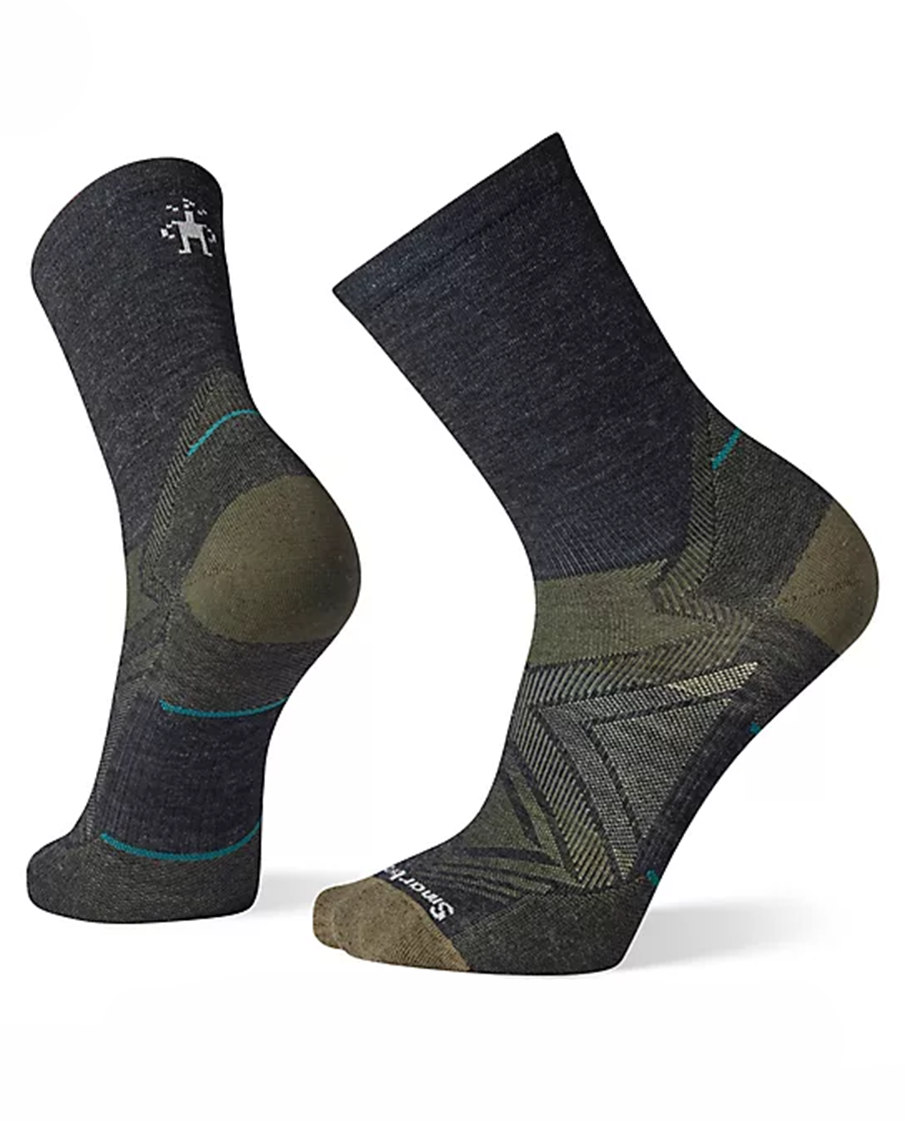 Mens Run Zero Cushion Mid Crew Socks