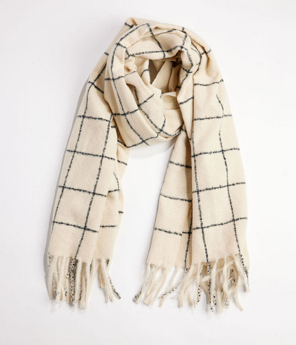 Womens Windowpane Muffler F25