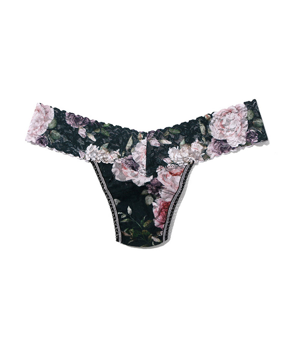 Womens Printed Low Rise Thong Wrapped
