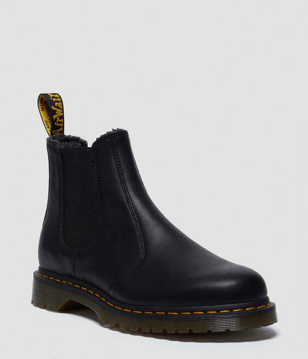 Womens 2976 Grizzly Fleece Lined Chelsea Boots in Black Grizzly