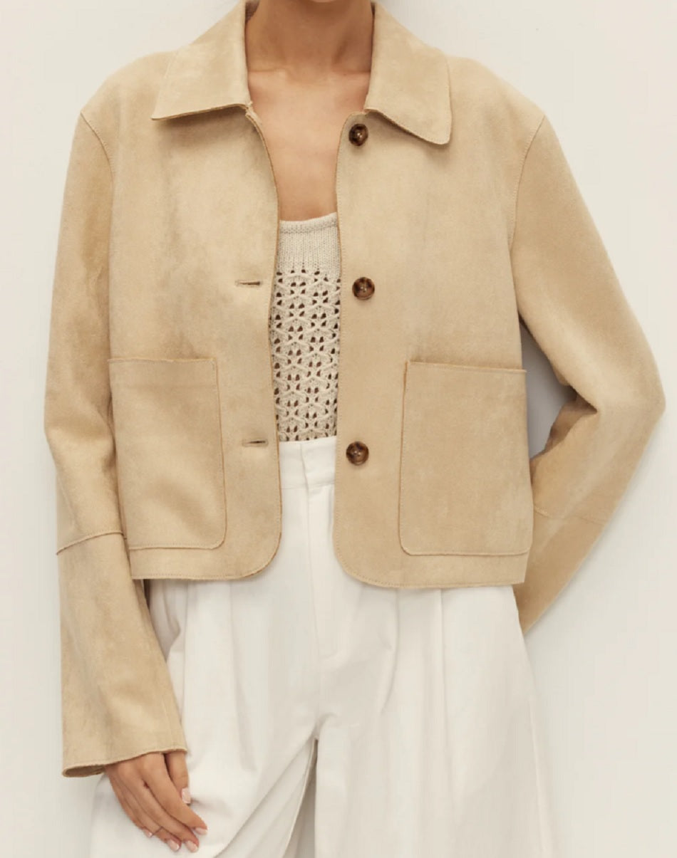 Womens Kinsley Faux Suede Jacket