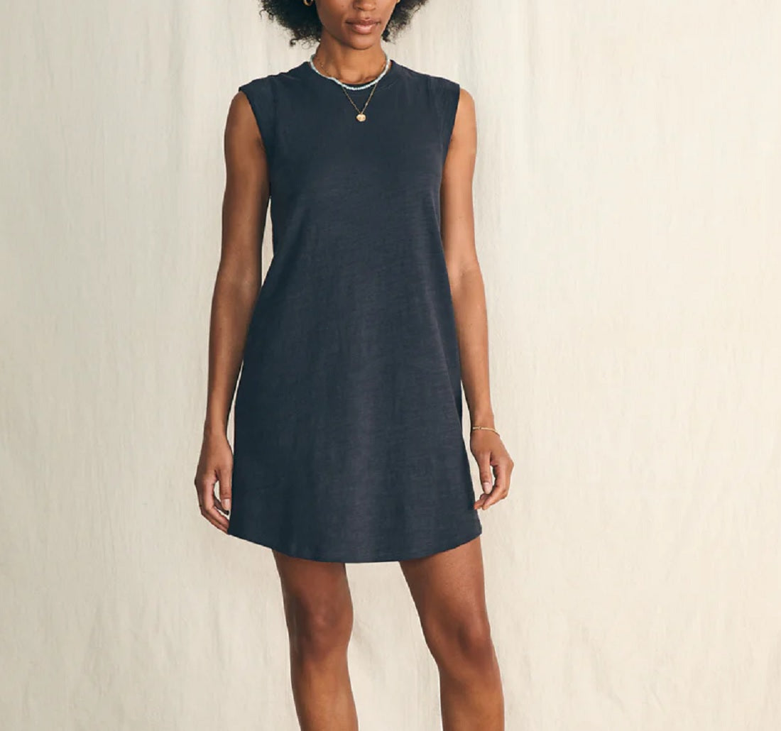 Womens Sunwashed Slub Muscle Dress