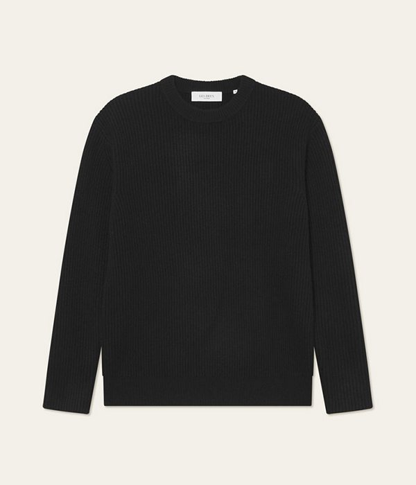 Mens Eddie Wool Rib Crewneck Knit