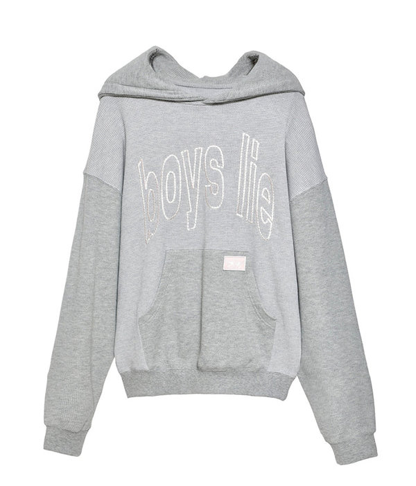 Womens Block Their Number V3 Racer Hoodie in Heather Grey
