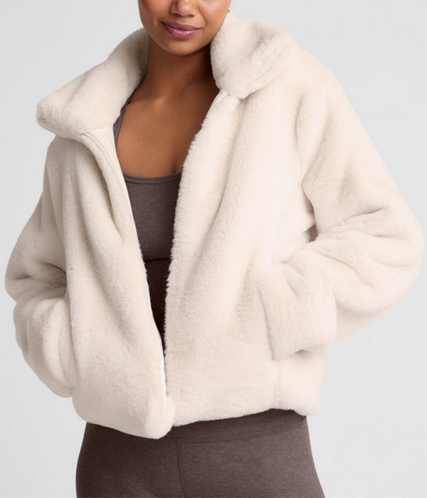 Womens On the List Faux Fur Jacket