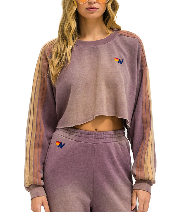 Womens Classic Stripe - CroppedCrew Sweatshirt Relaxed