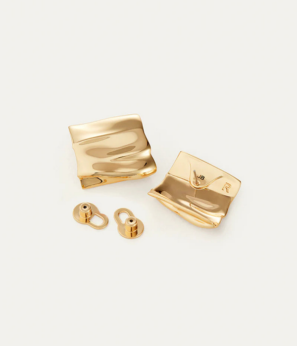 Womens Sundra Earrings in High Polish Gold