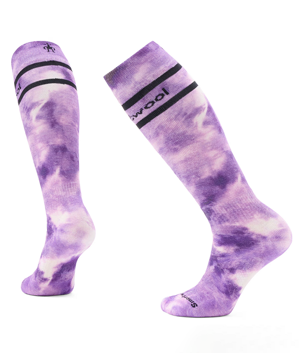 Womens Ski Full Cushion Tie Dye Print OTC Socks