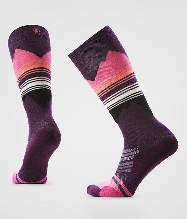 Womens Ski Targeted Cushion Pattern OTC Socks