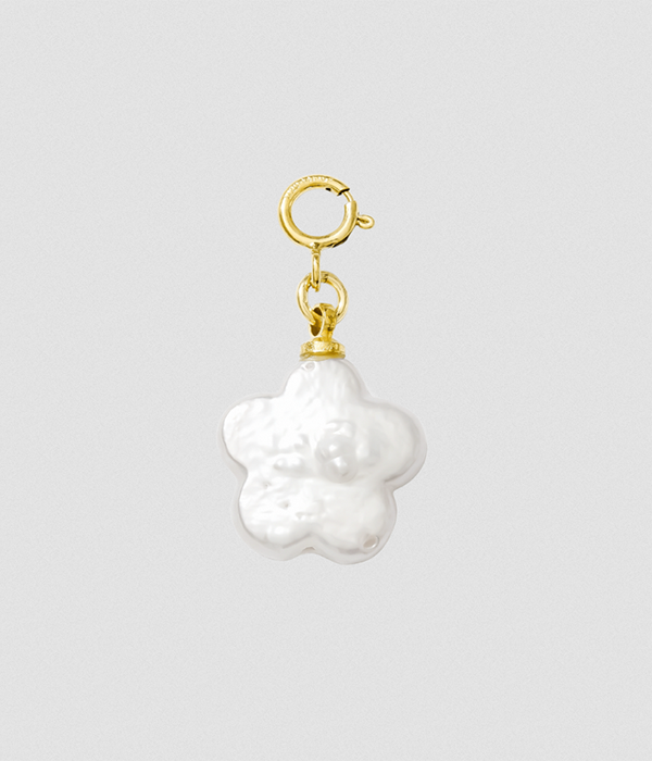 Womens Hair Clip Charm â€” Freshwater Pearl Flower