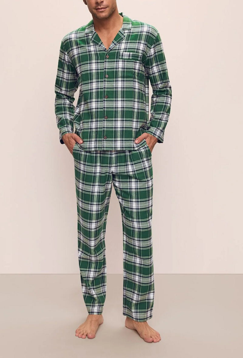 Mens Flannel Long PJ Set