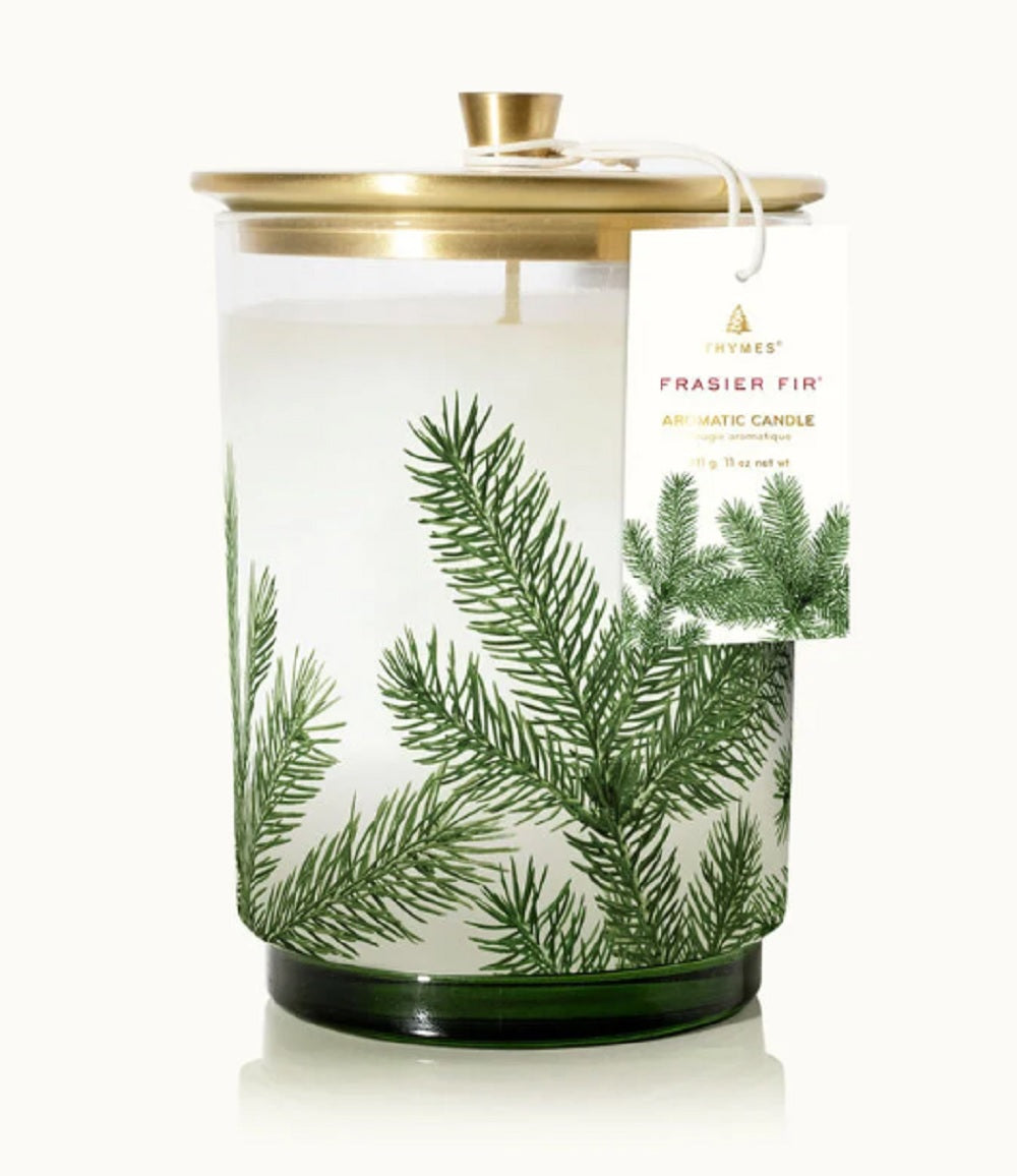 Frasier Fir Medium Poured Candle, Frosted Wood Grain