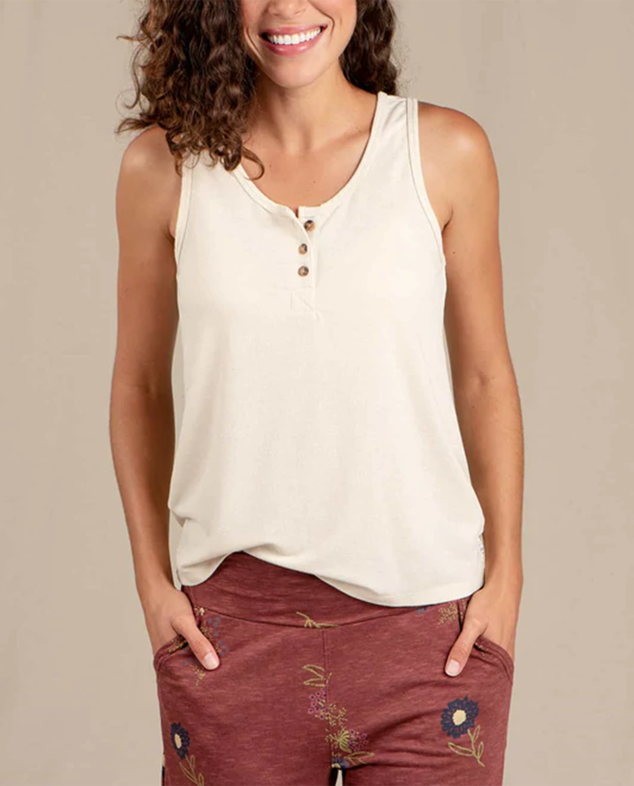 Womens Piru Henley Tank