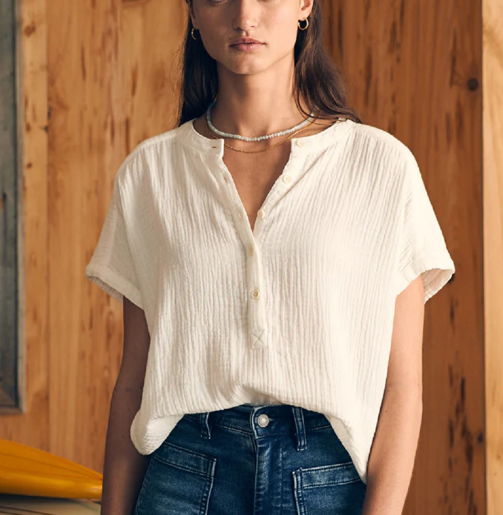 Womens Dream Cotton Gauze Desmond Top