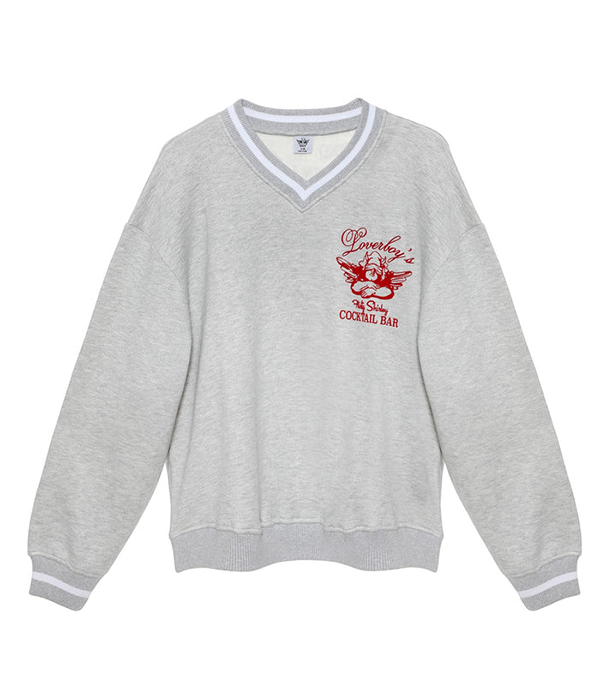 Womens Flirty Shirley Loverboy Haley Crewneck in Heather Grey