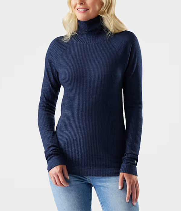 Womens Thermal Merino Rib Turtleneck
