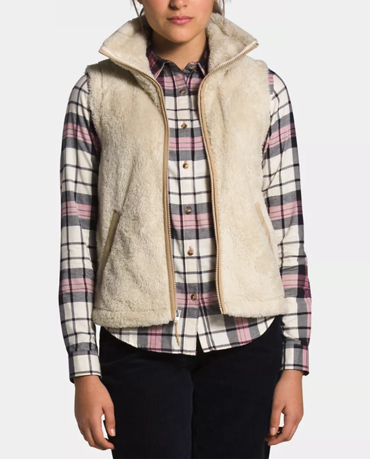 Womens Furry Fleece Vest