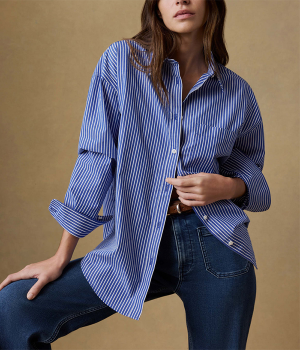 Womens Coastal Poplin Relaxed Shirt