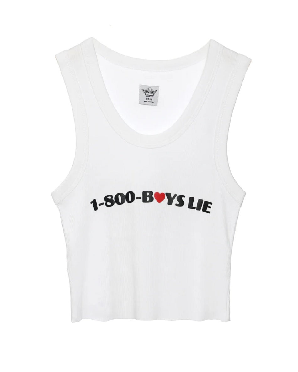 Womens 1-800 Heart White Randy Tank