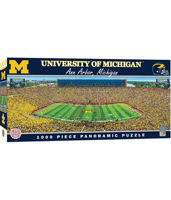 Michigan Wolverines - 1000 pc Panoramic Puzzle - Center View