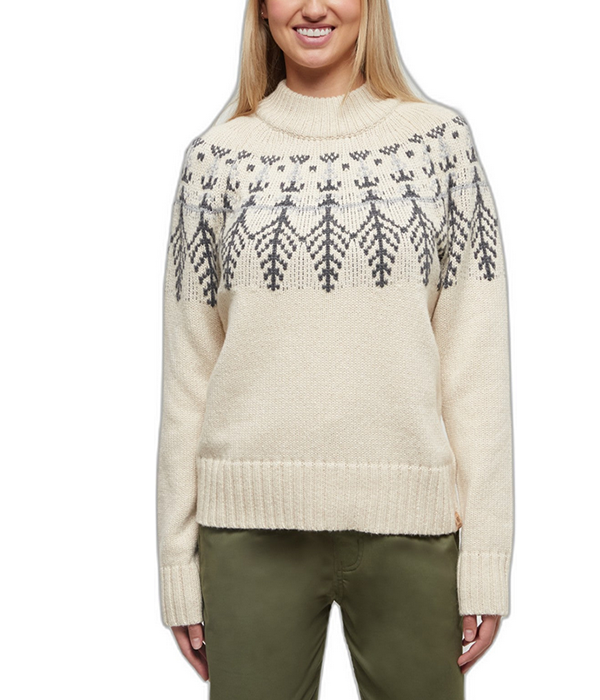 Womens Highline Wool Intarsia Sweater