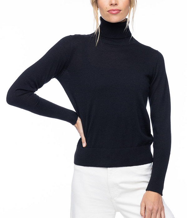 Womens Worsted Cashmere Turtleneck