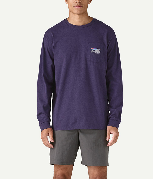 Mens L/S '73 Skyline Pocket Responsibili-Tee F25