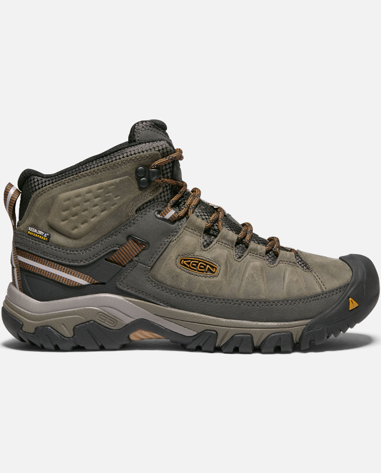 Mens Targhee III Mid WP Wide in Black Olive /  Golden Brown