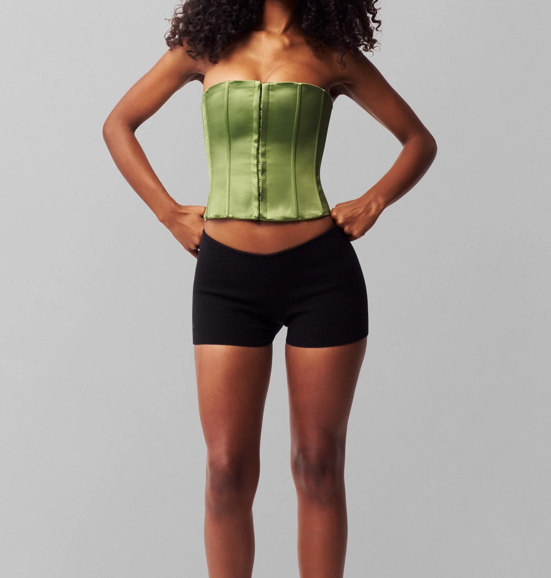 Guizio Womens Satin Corset