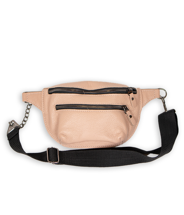Natural Leather Fanny Pack Belt Waist Bag