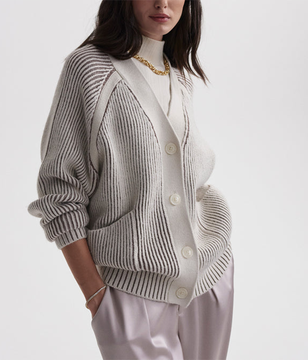 Womens Jude Plated Cardigan