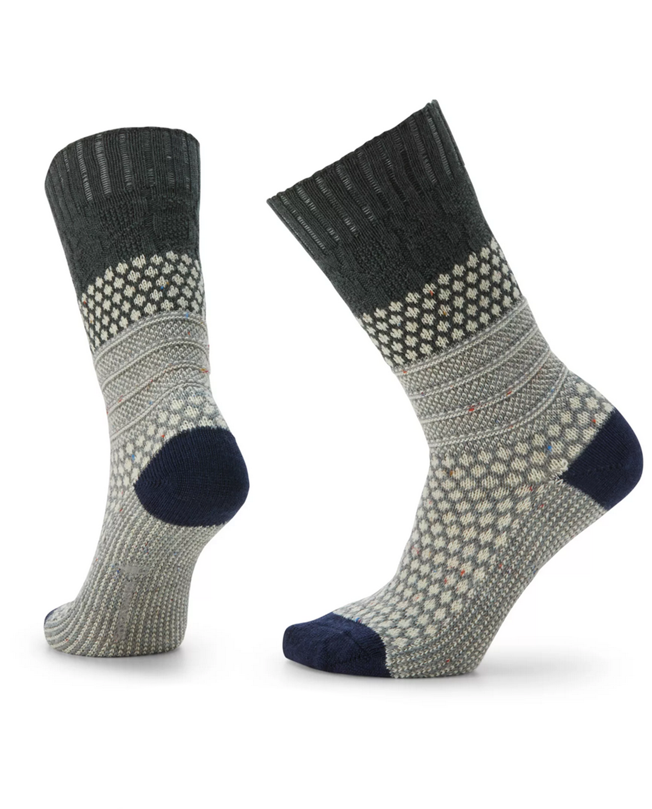 Womens Everyday Popcorn Cable Crew Socks