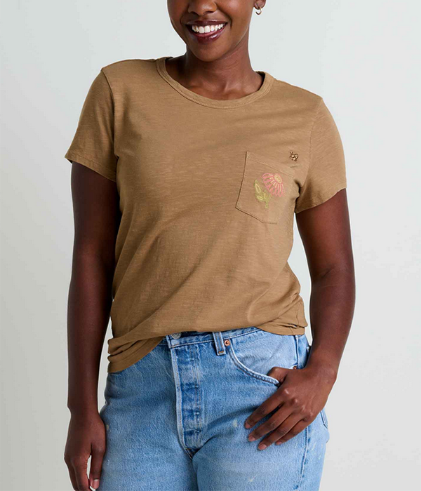 Womens Primo SS Crew Embroidered