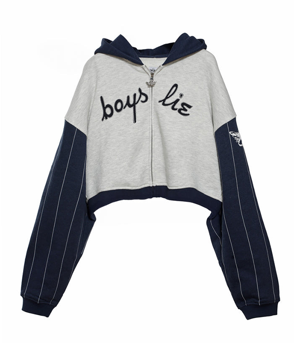 Womens Big Leaguer Alex Zip Hoodie in Navy