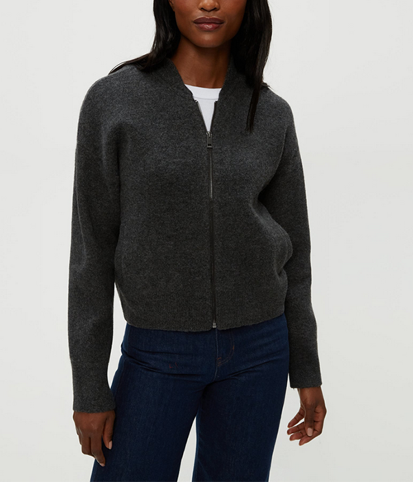 Womens Lidia Cropped Bomber Jacket