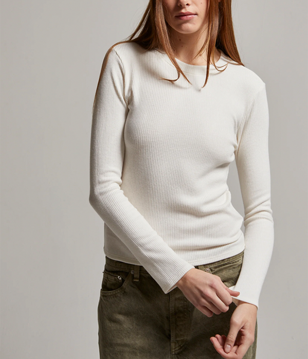 Womens Hannah Ribbed LS Tee