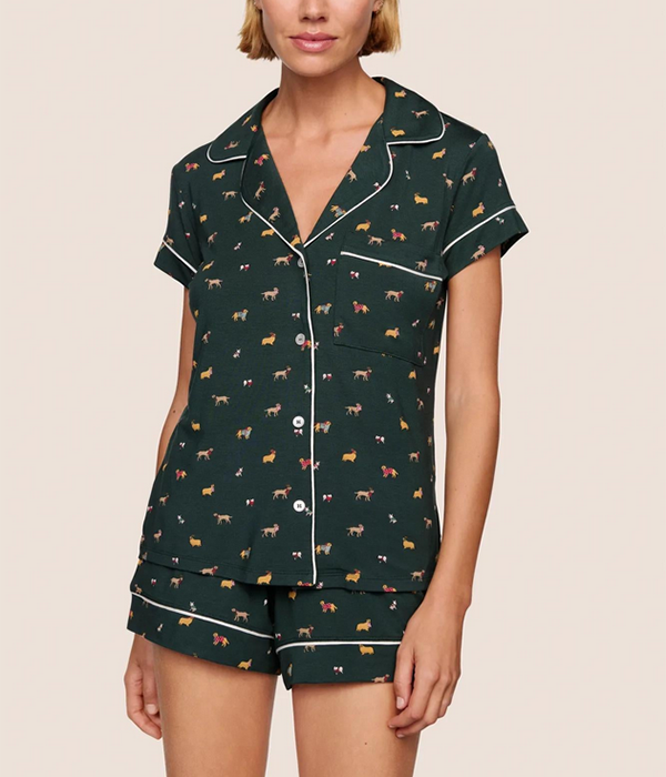 Womens Gisele Printed Shortie Set