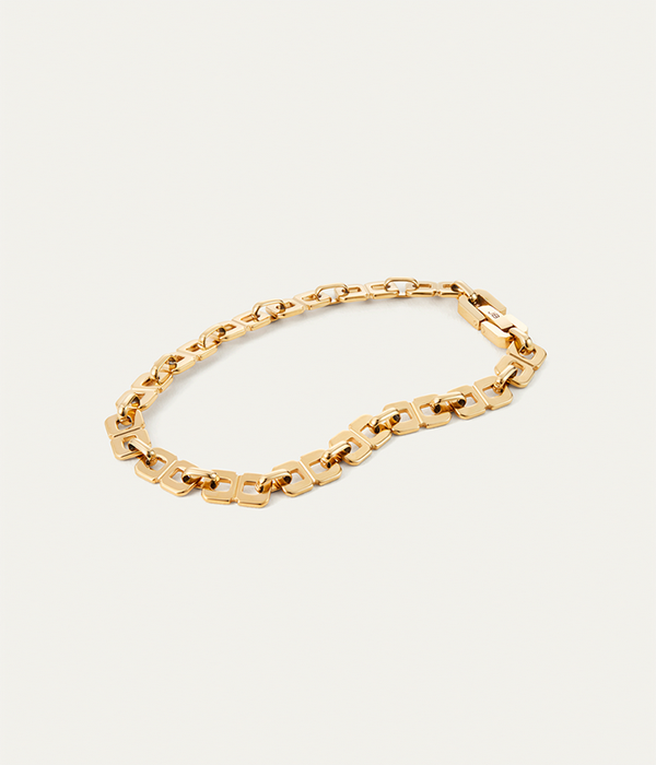 Womens Rome Anklet in High Polish Gold - Size L