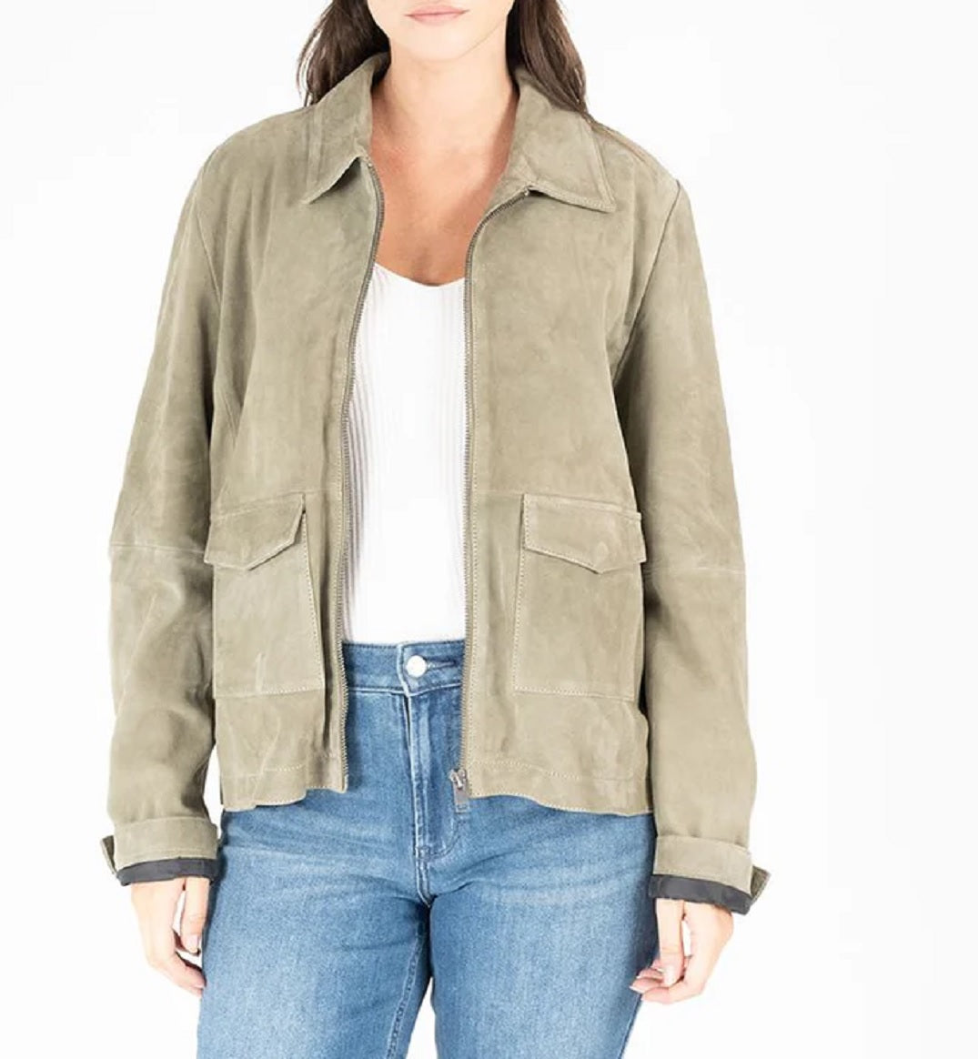 Womens Yaima Suede Jacket