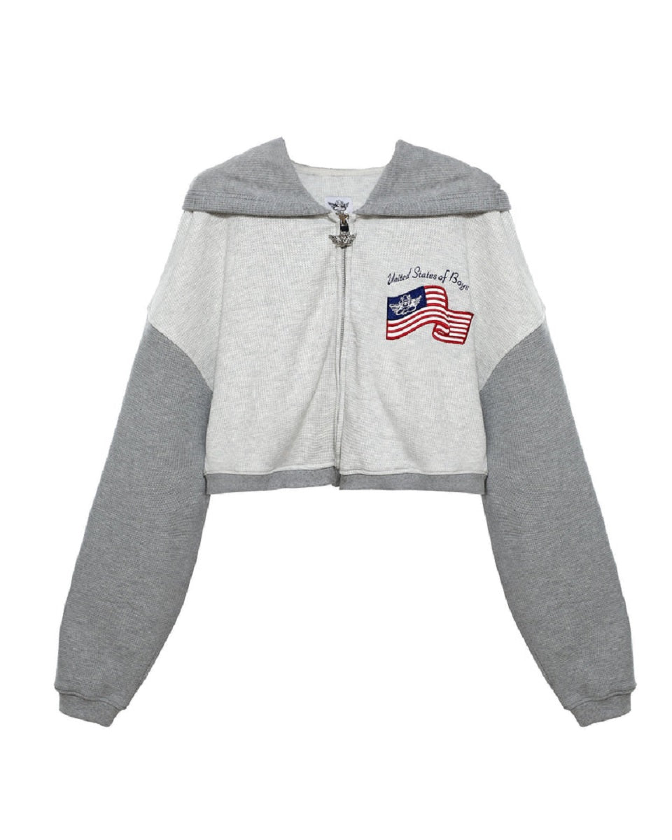 Womens United States of Boys Lie Alex Zip in Grey