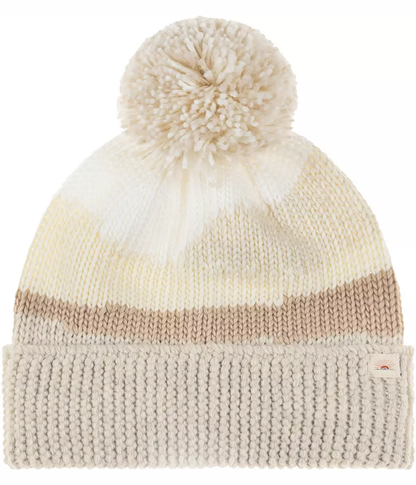 Womens Tonal Sun & Wave Beanie