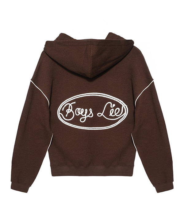 Womens Lasso'd Up Racer Hoodie in Chocolate