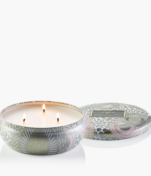 VOLUSPA 3 Wick Candle in Decorative Tin 60 Hour