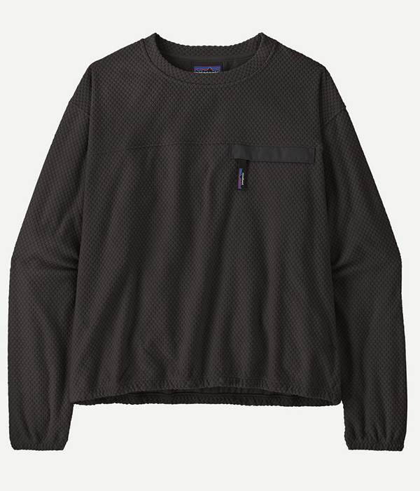 Womens Textured Fleece Crewneck