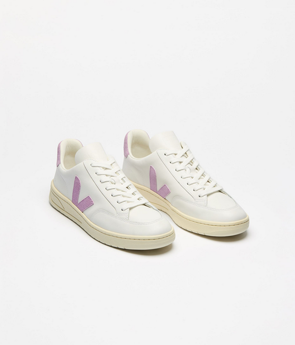 Womens V-12 Leather in Extra White Orchid