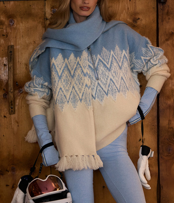Womens Hedda Fairisle Half Zip