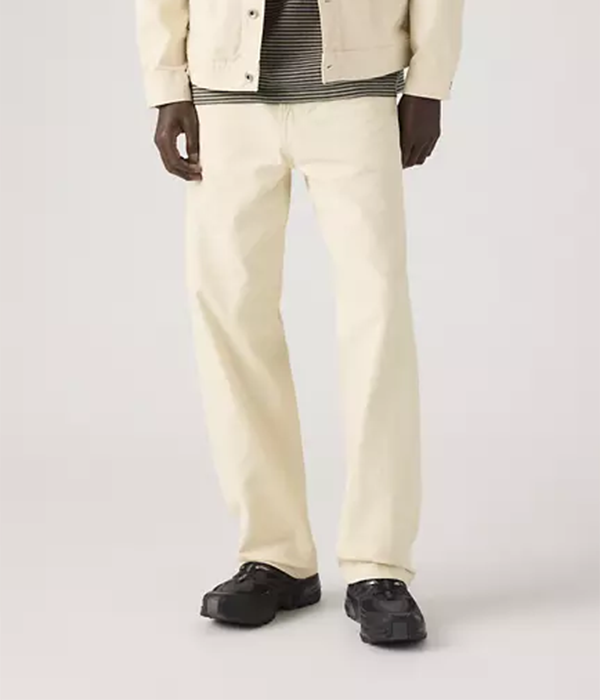 Mens 568 Loose Straight Carpenter in Undyed Ecru Greige