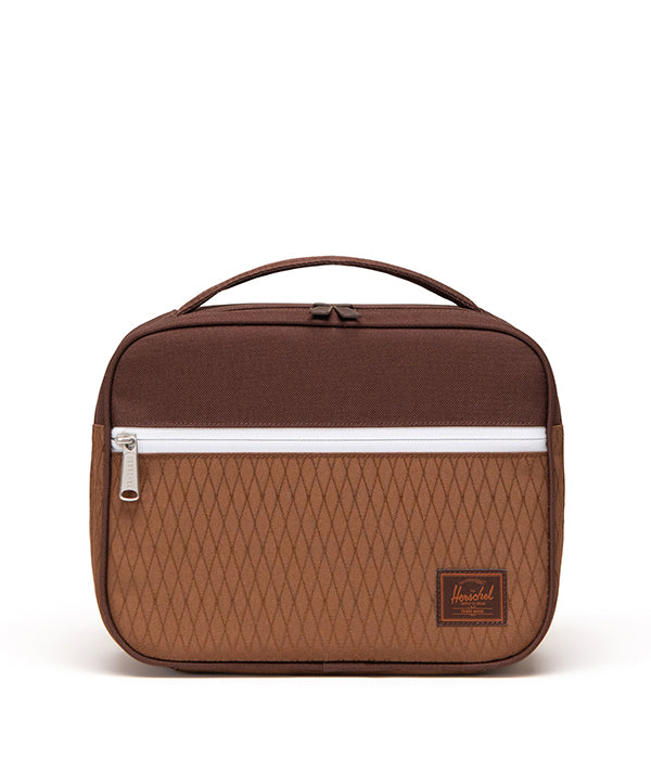 Pop Quiz Lunch Box in Soft Silt Dmnd/Chicory Coffee