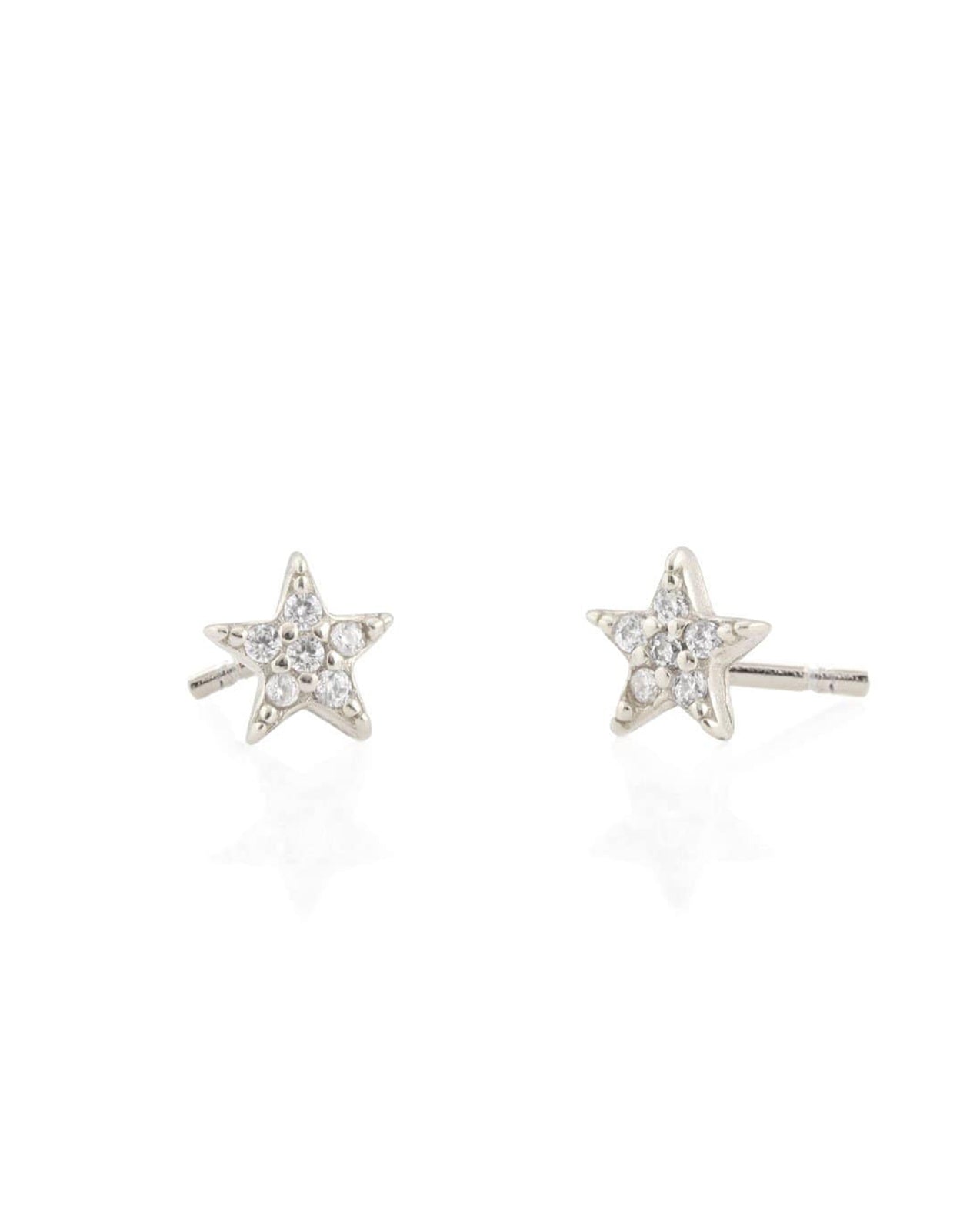 KRIS NATIONS Star Pave Stud Earrings